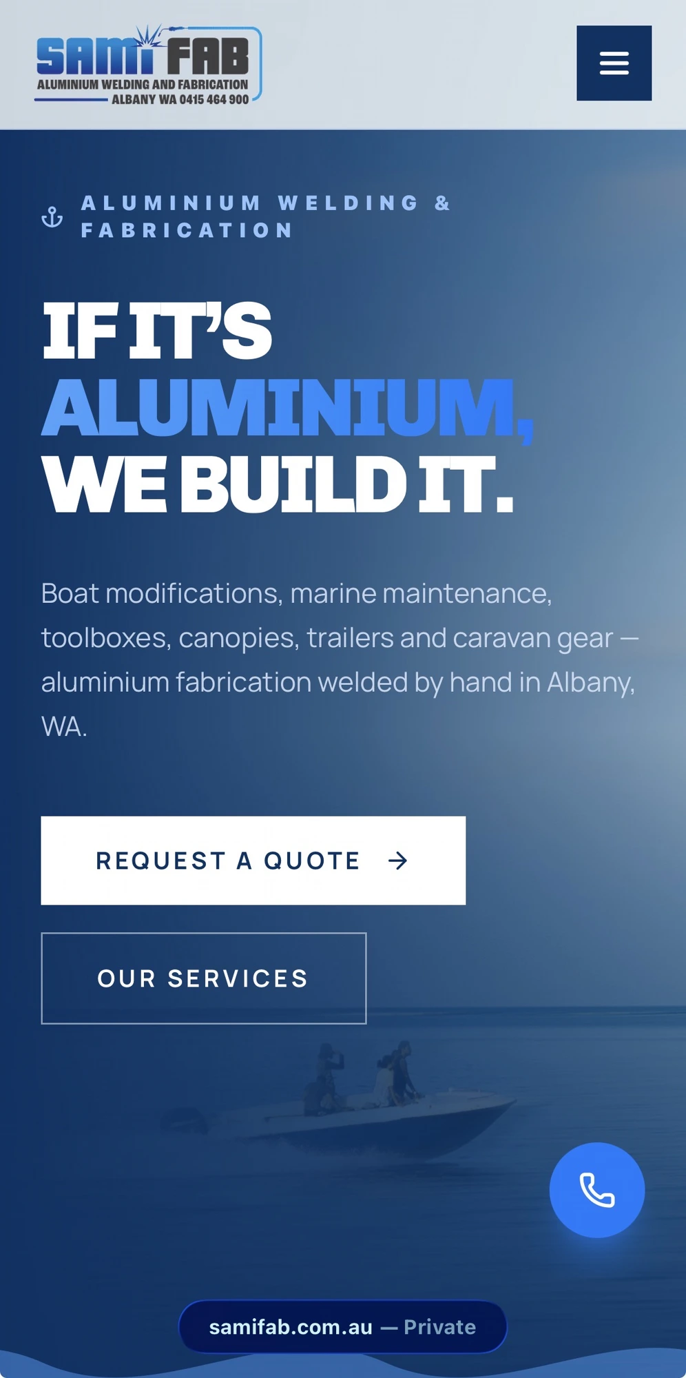 Sami Fab — Aluminium Welding mobile preview